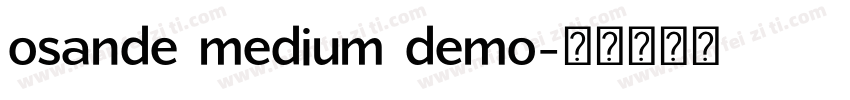 osande medium demo字体转换